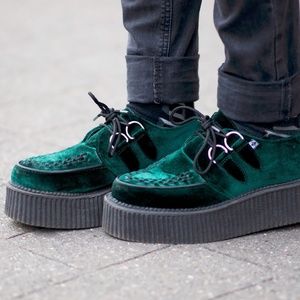 T.U.K. Green Velvet Creepers